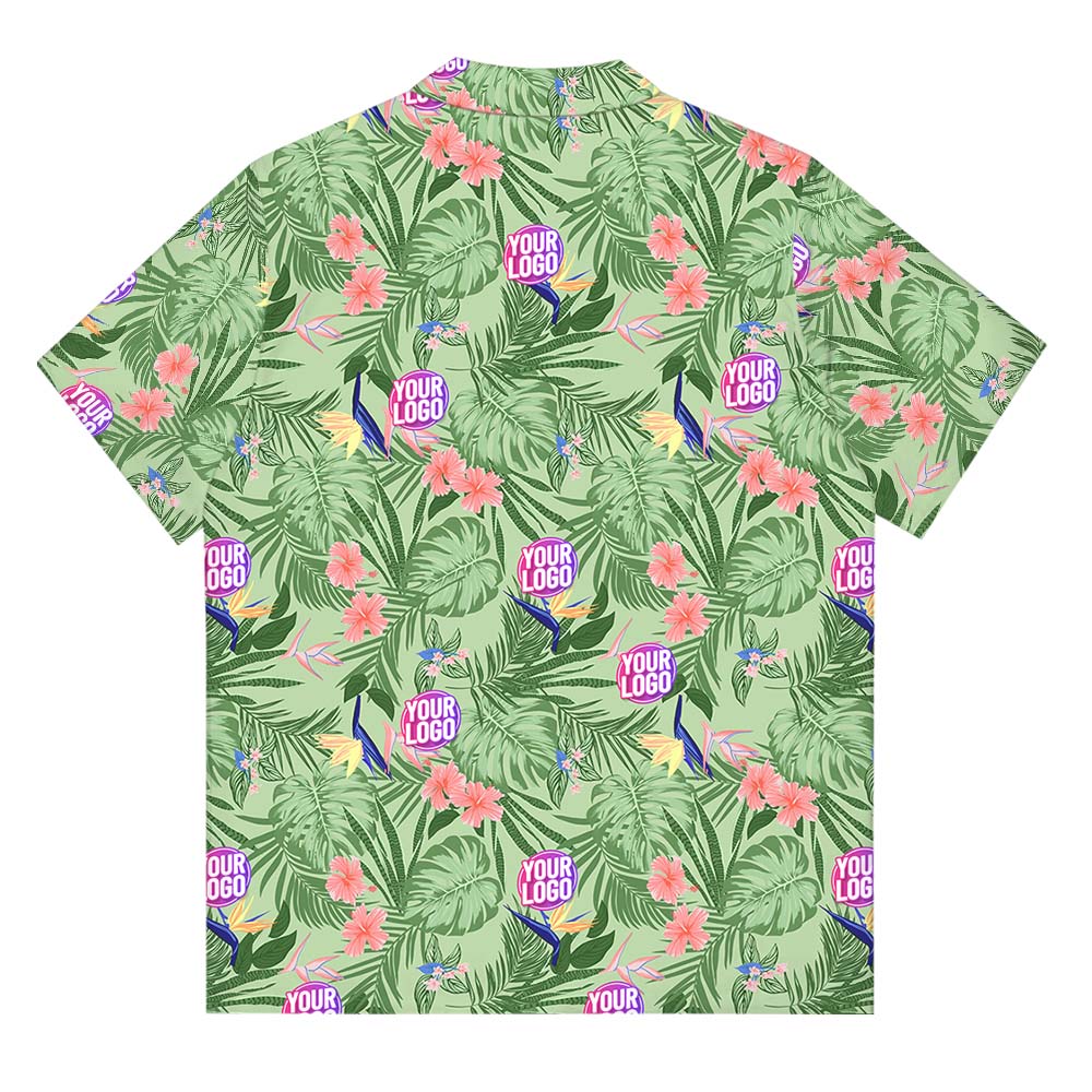 Aloha Abs Custom Logo Green Hawaiian Shirt