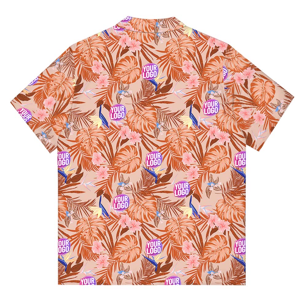 Funny Orange Hawaiian Shirt With Custom Logo