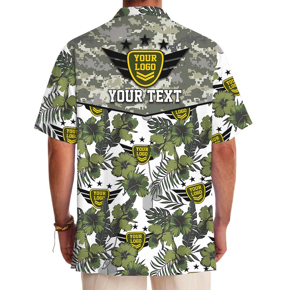 Army Military Hawaiian Shirt With Custom Logo