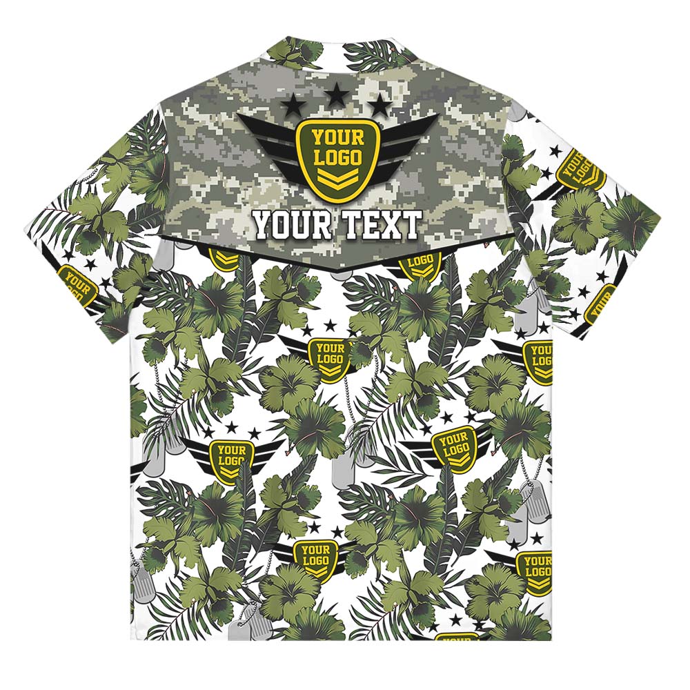 Army Military Hawaiian Shirt With Custom Logo