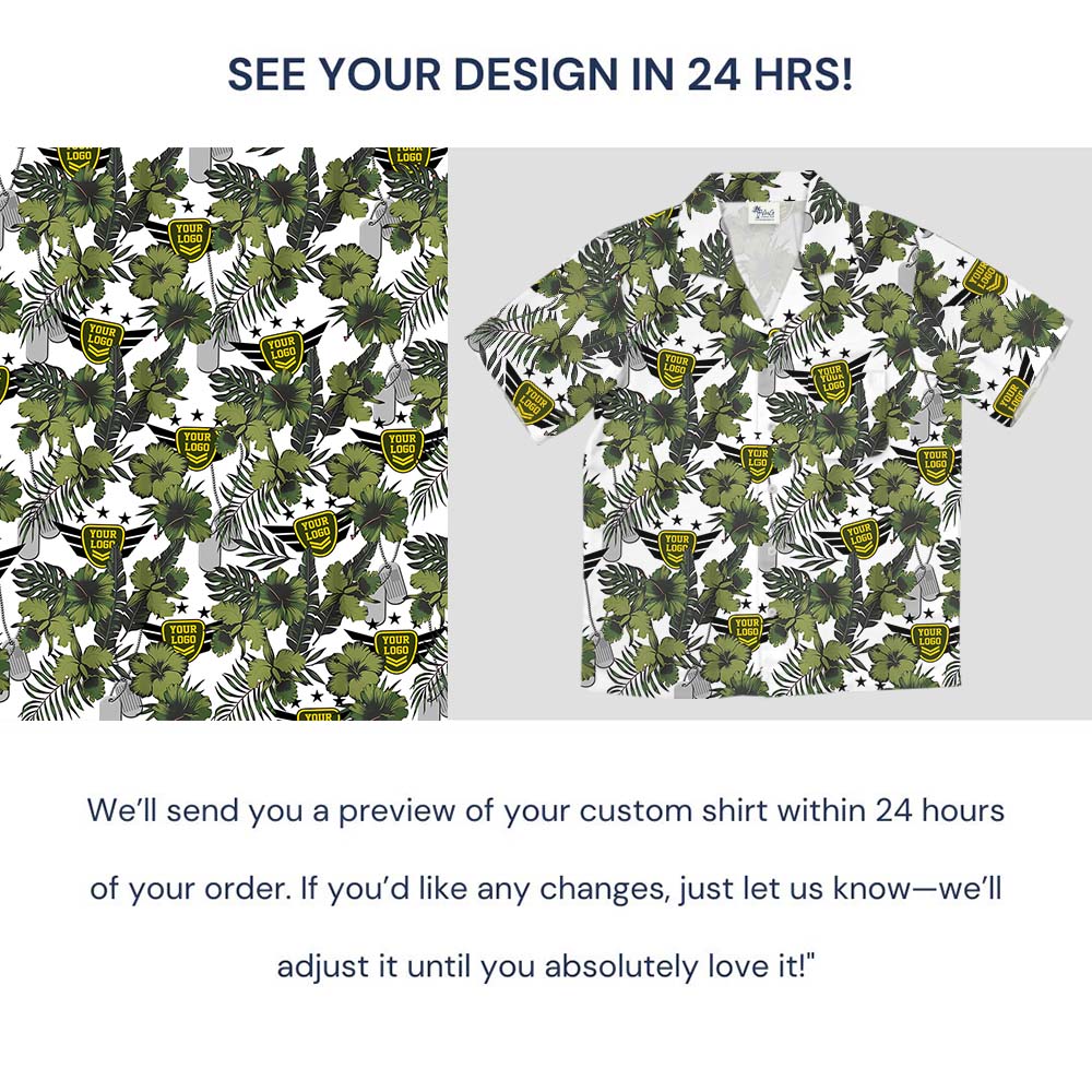 Army Military Hawaiian Shirt With Custom Logo