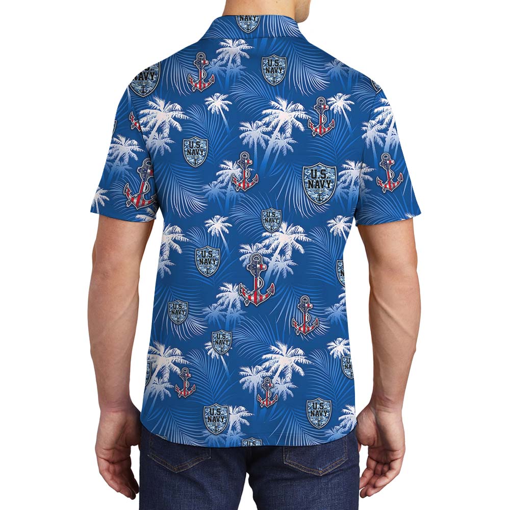 US Navy Beach Vibe Polo Shirt With Custom Logo