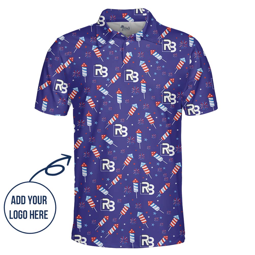 USA Independent Day Polo Shirt With Custom Logo