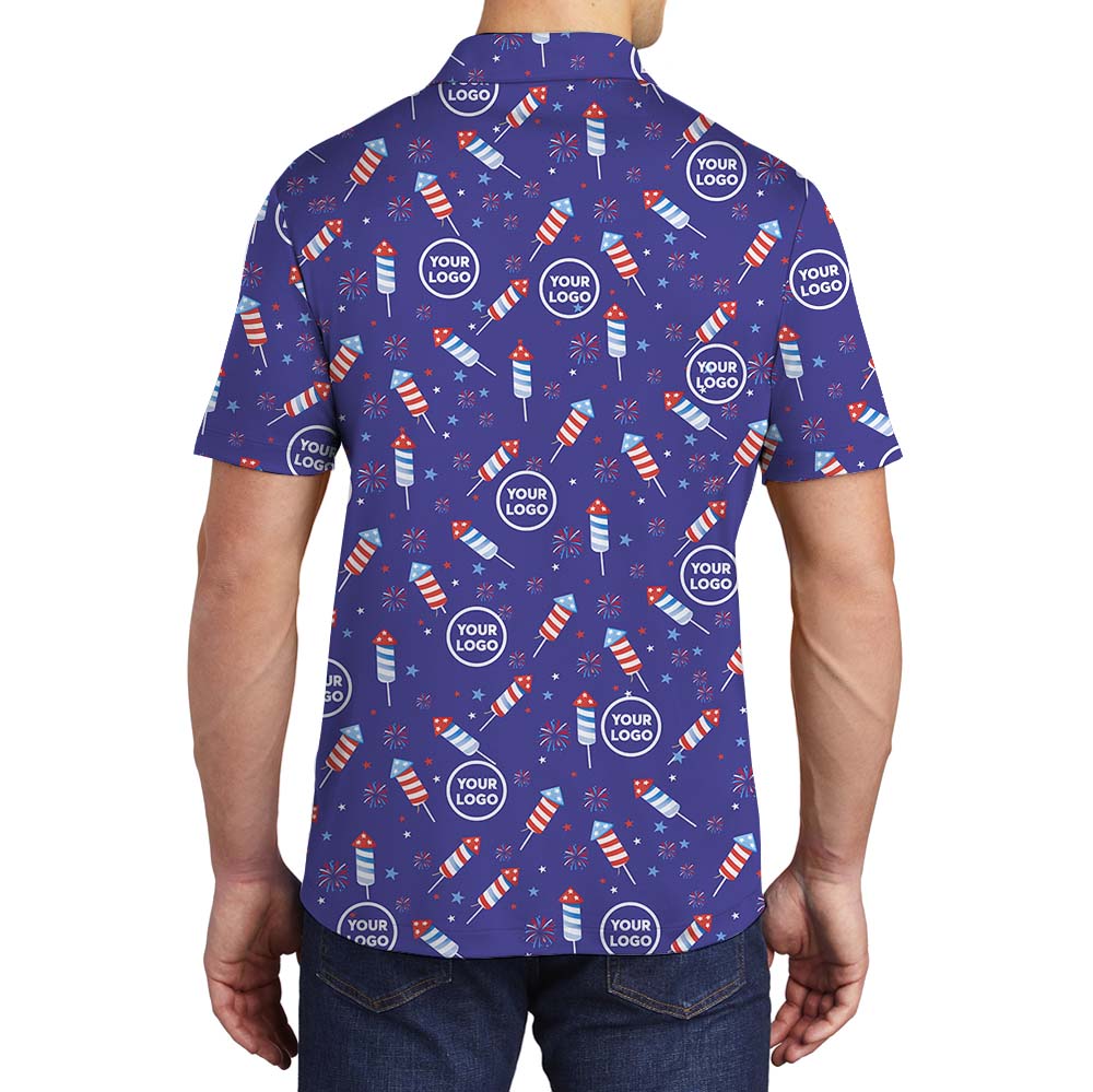 USA Independent Day Polo Shirt With Custom Logo