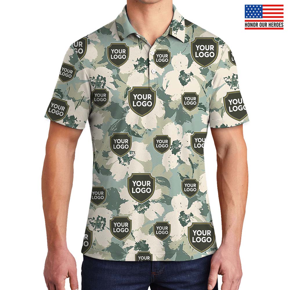 Camouflage Logo Collared Polo Shirt For Military Group - variant image 1