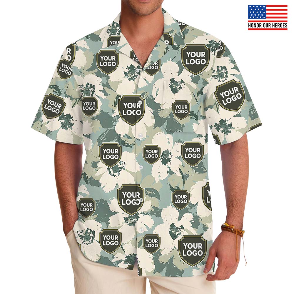 Custom Military Hawaiian Shirt With Multiple Logos - variant image 1