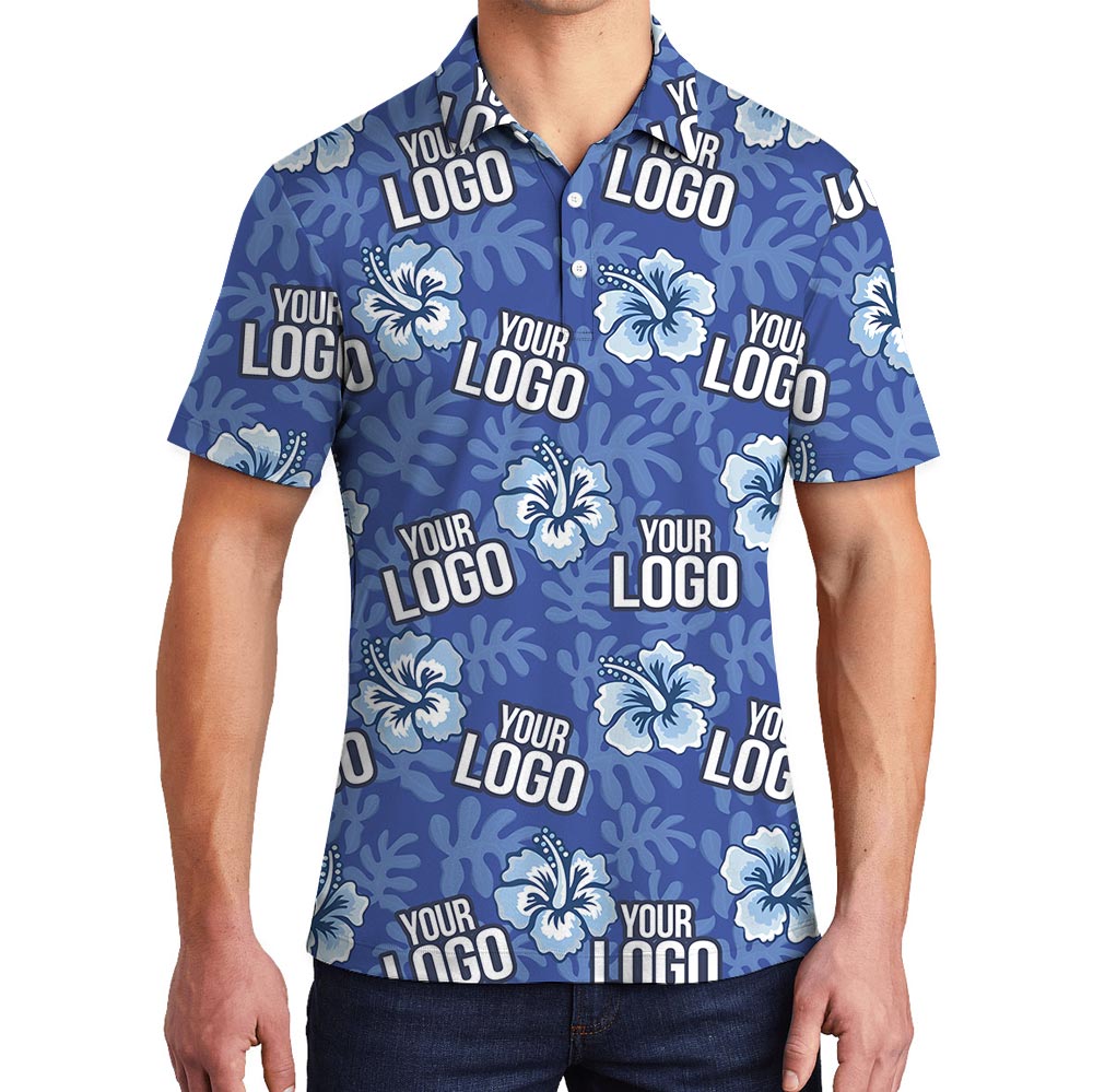 Bulk Order Custom Team Logo Hawaiian Polo No Minimum - variant image 1