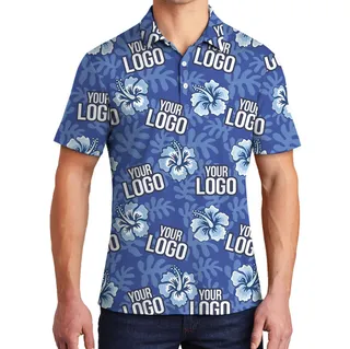 Bulk Order Custom Team Logo Hawaiian Polo No Minimum