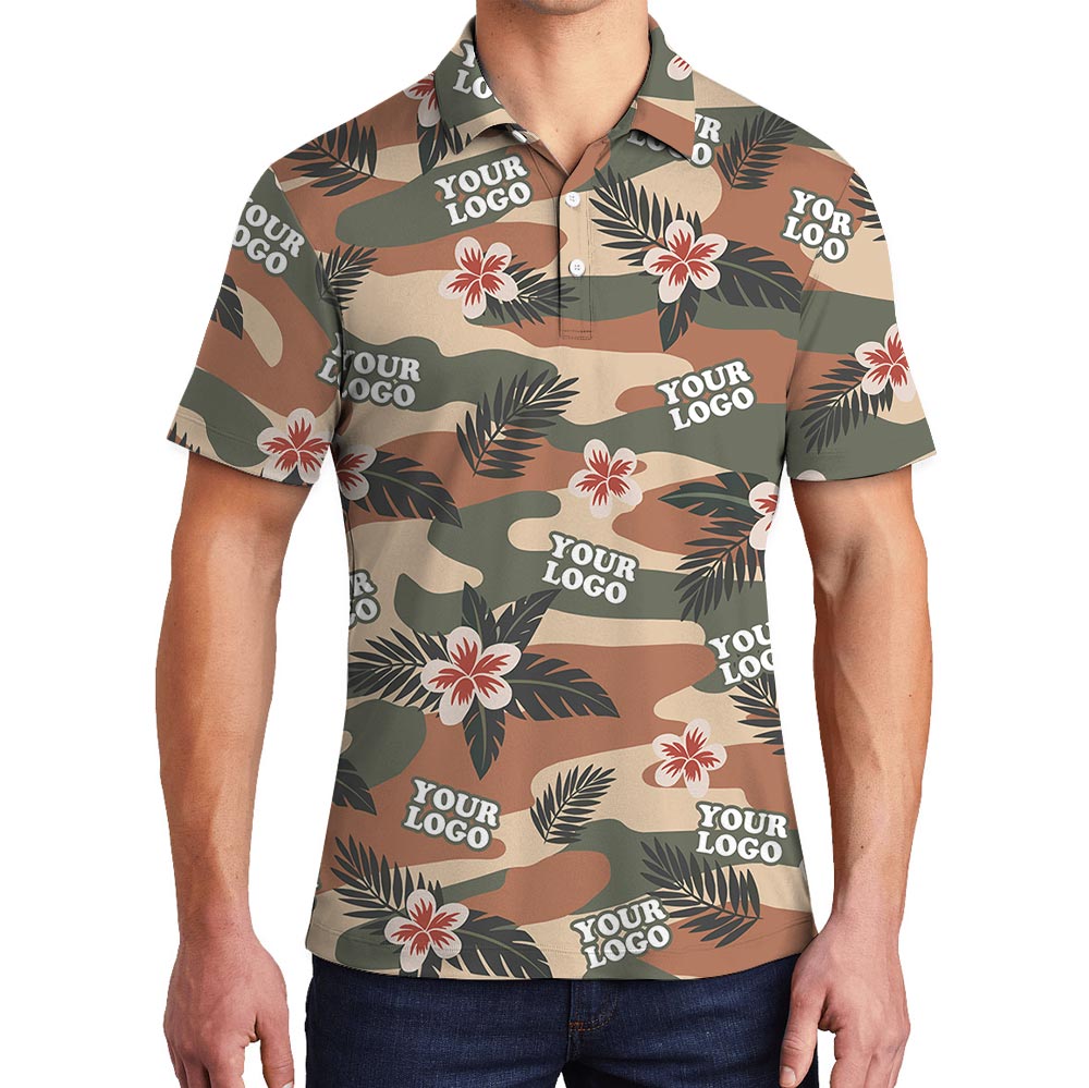 Personalized Military Army Logo Hawaiian Polo Shirt - variant image 1