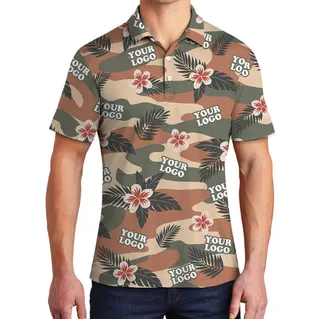 Personalized Military Army Logo Hawaiian Polo Shirt