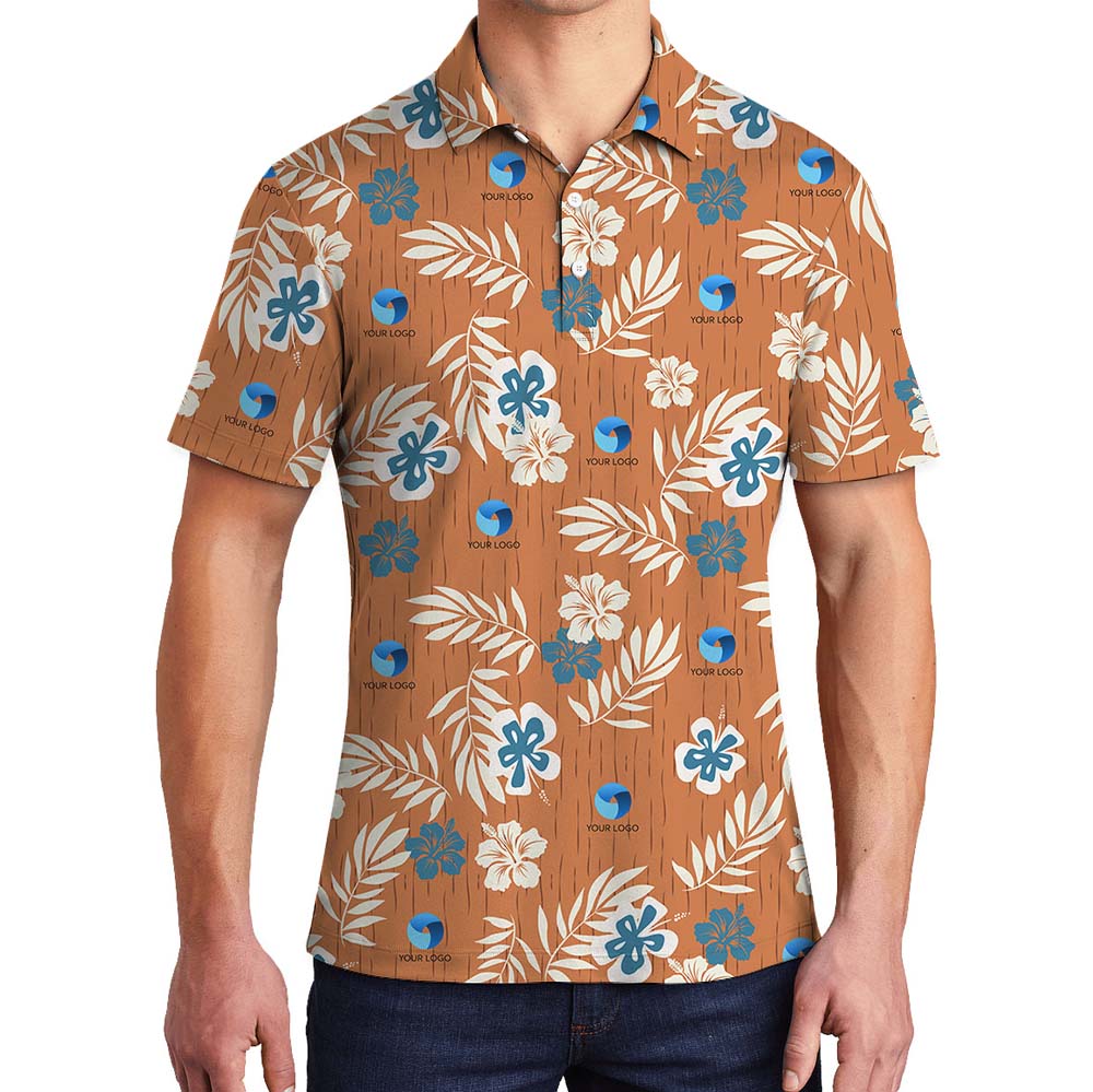 Personalized Orange Polo Shirt With Logo For Branding - variant image 1