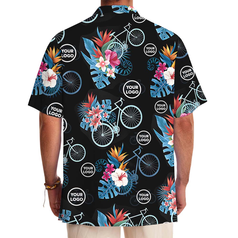 Cycling Hawaiian Shirt With Custom Logos