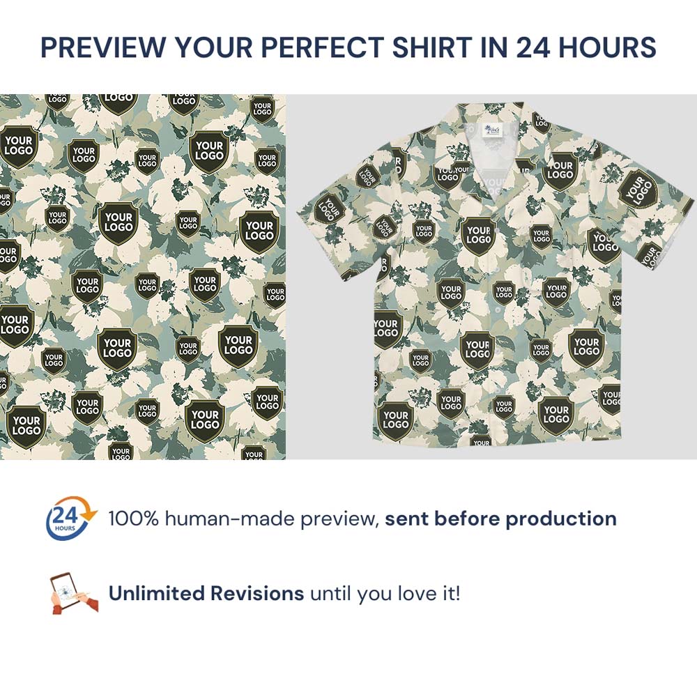 Custom Military Hawaiian Shirt With Multiple Logos