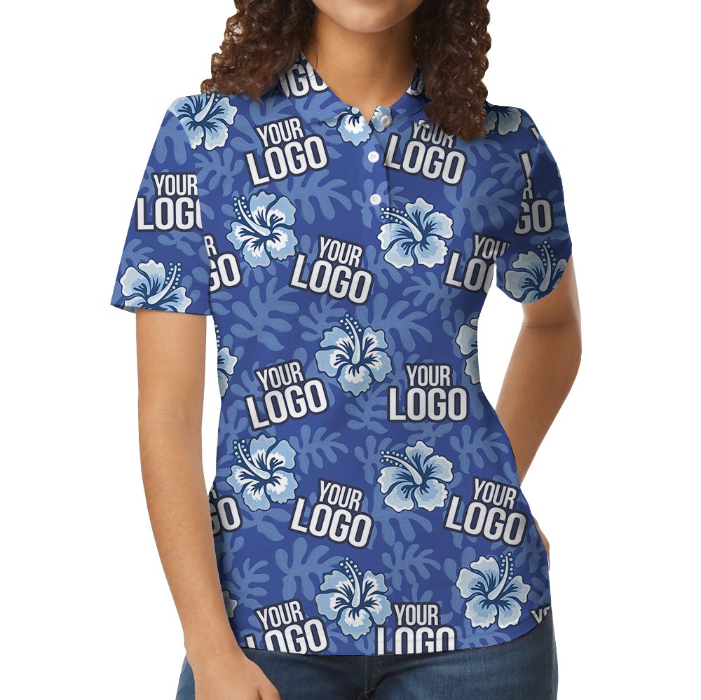 Bulk Order Custom Team Logo Hawaiian Polo No Minimum