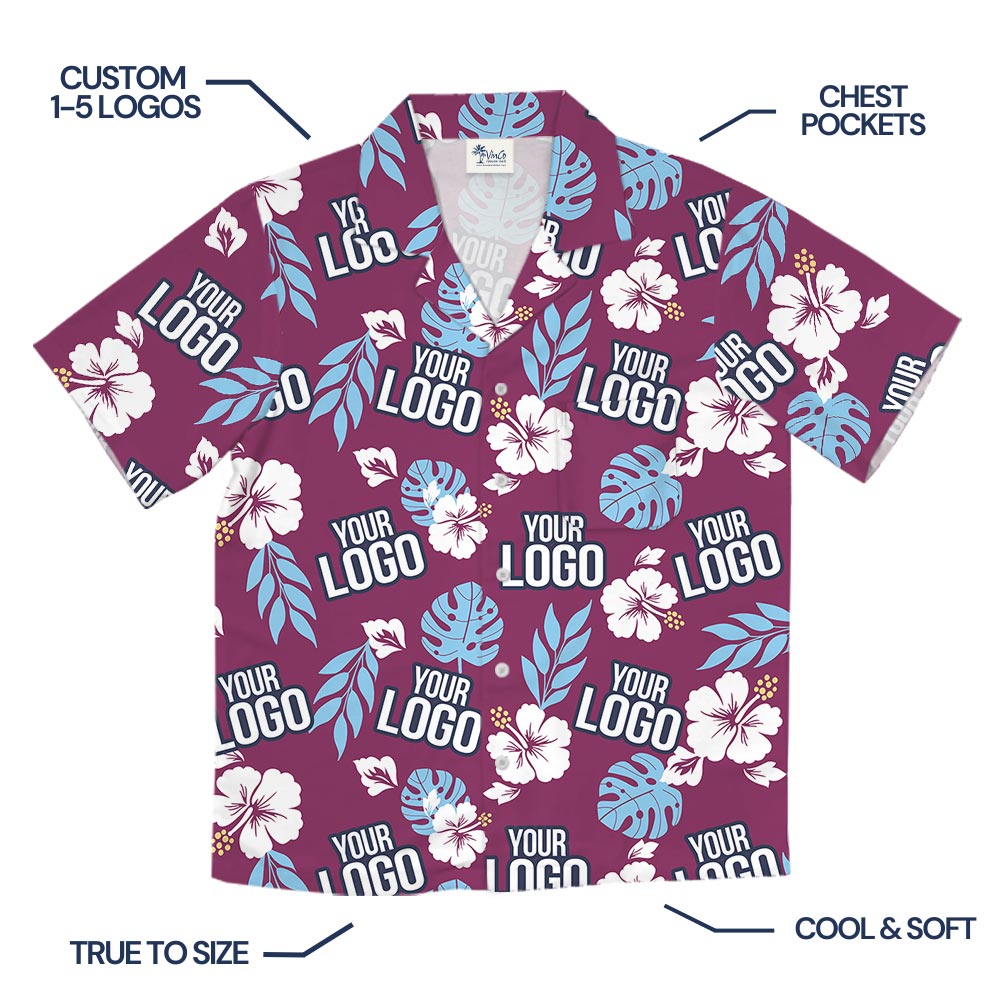 Pink Team Hawaiian Shirt Custom Logo