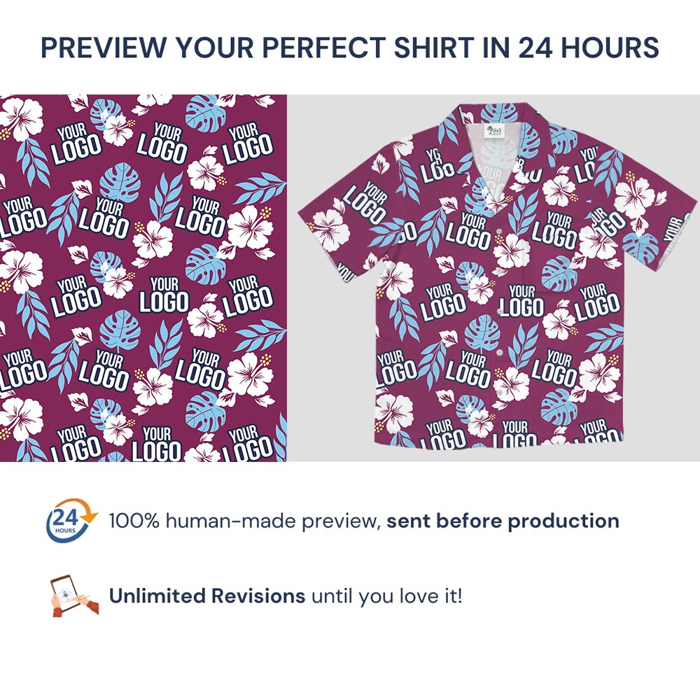 Pink Team Hawaiian Shirt Custom Logo