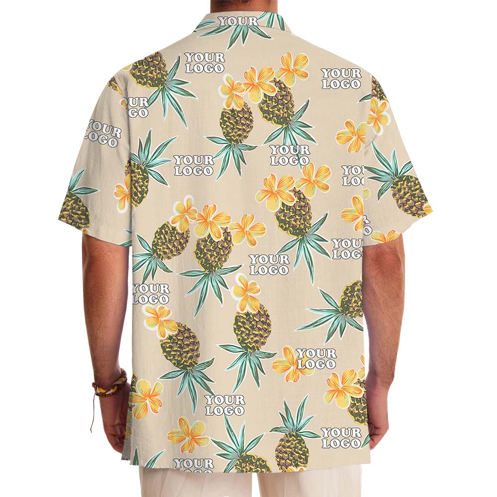 Pineapple Custom Multiple Logo Hawaiian Shirt