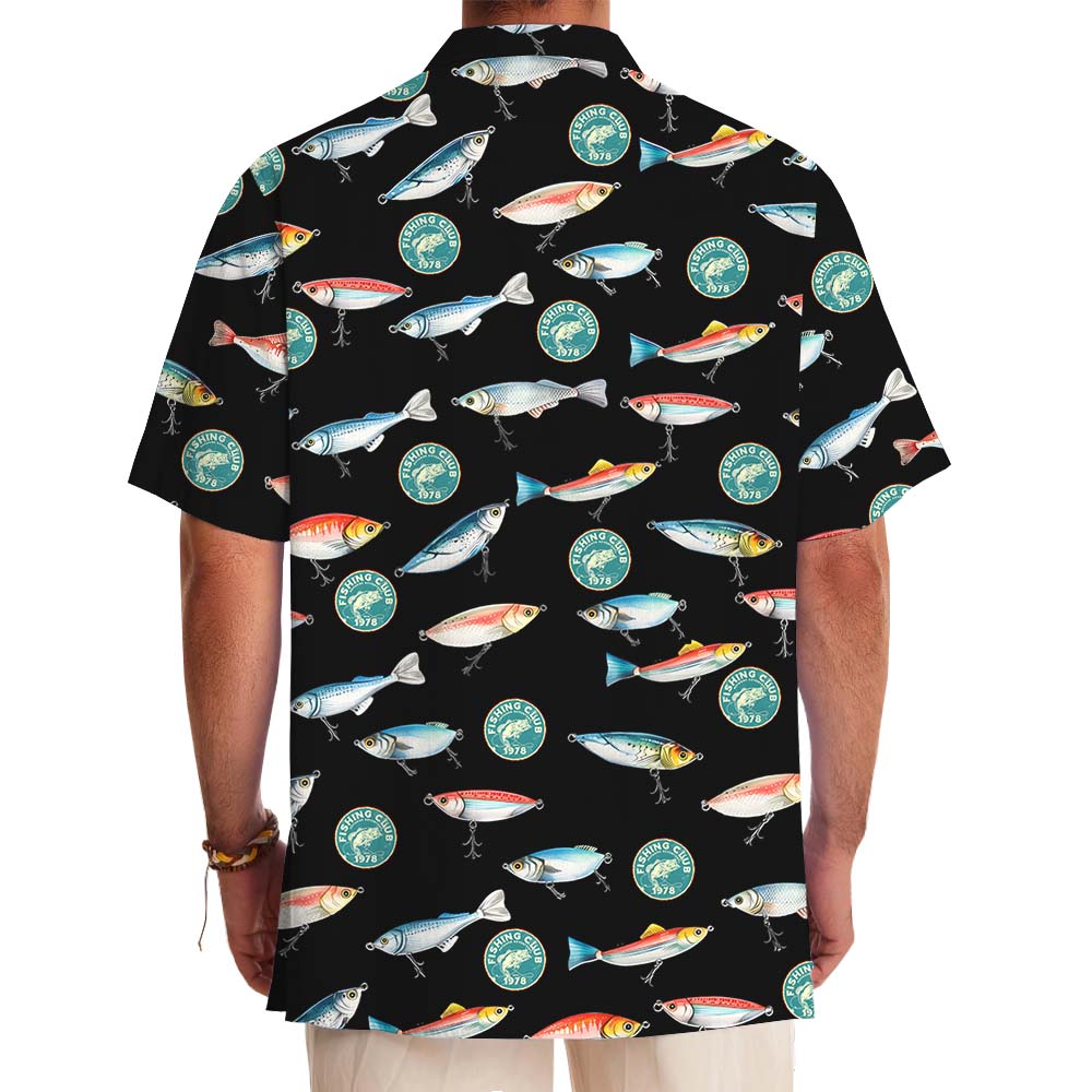 Custom Fishing Logo Club Hawaiian Shirt