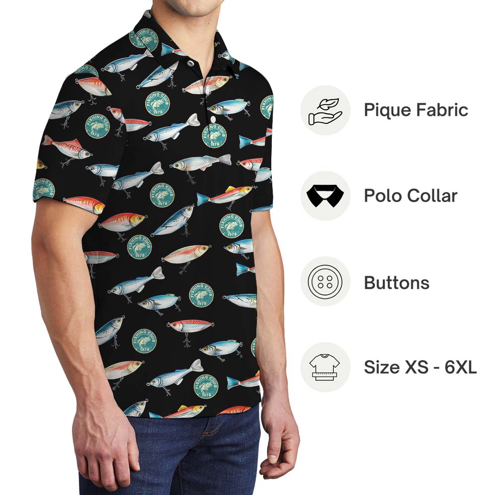 Fishing Custom Club Logo Polo Shirt