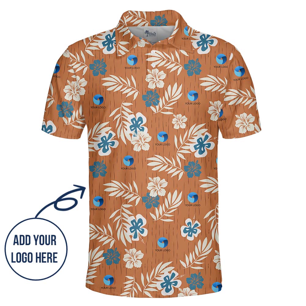 Personalized Orange Polo Shirt With Logo For Branding