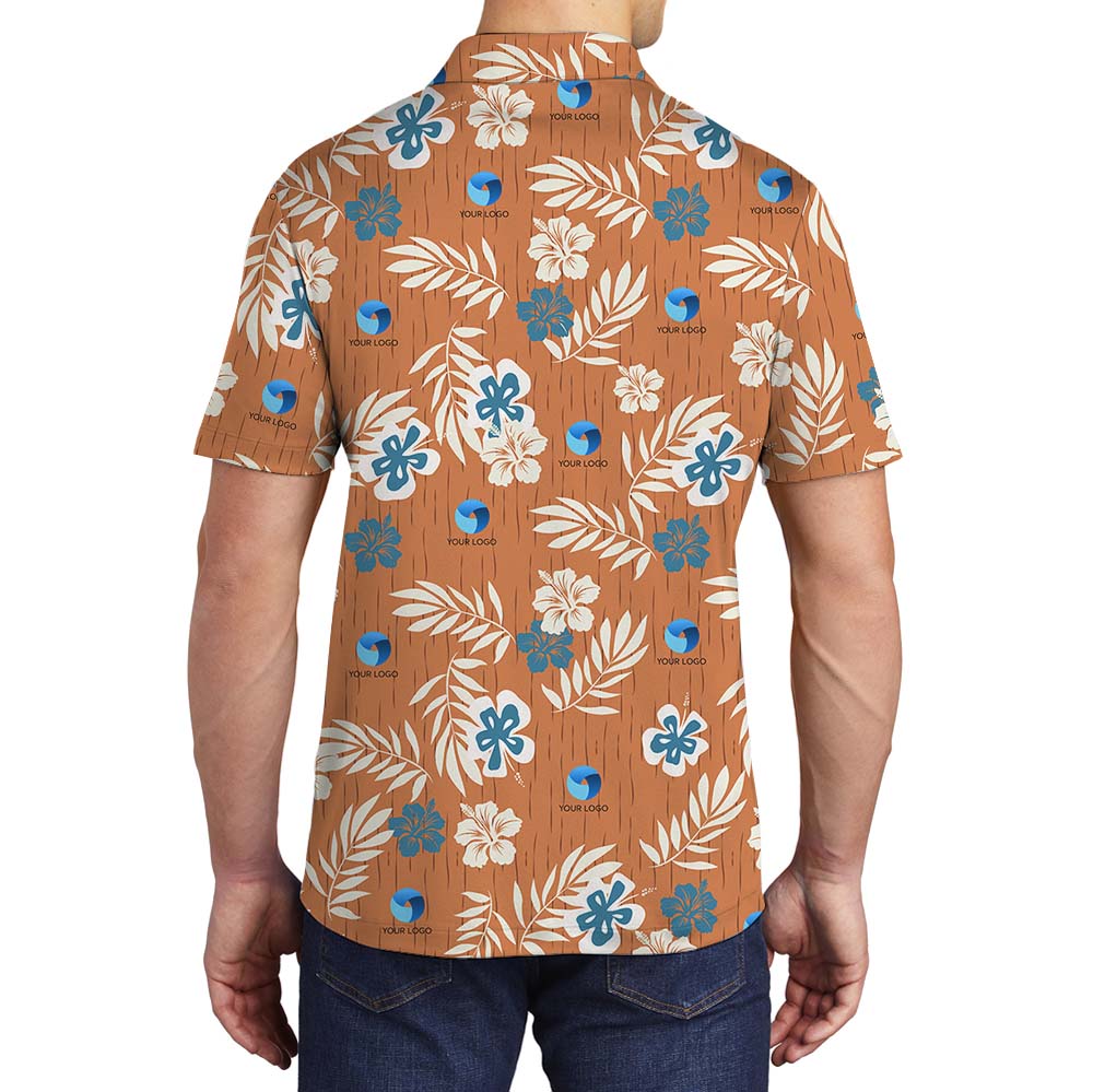 Personalized Orange Polo Shirt With Logo For Branding