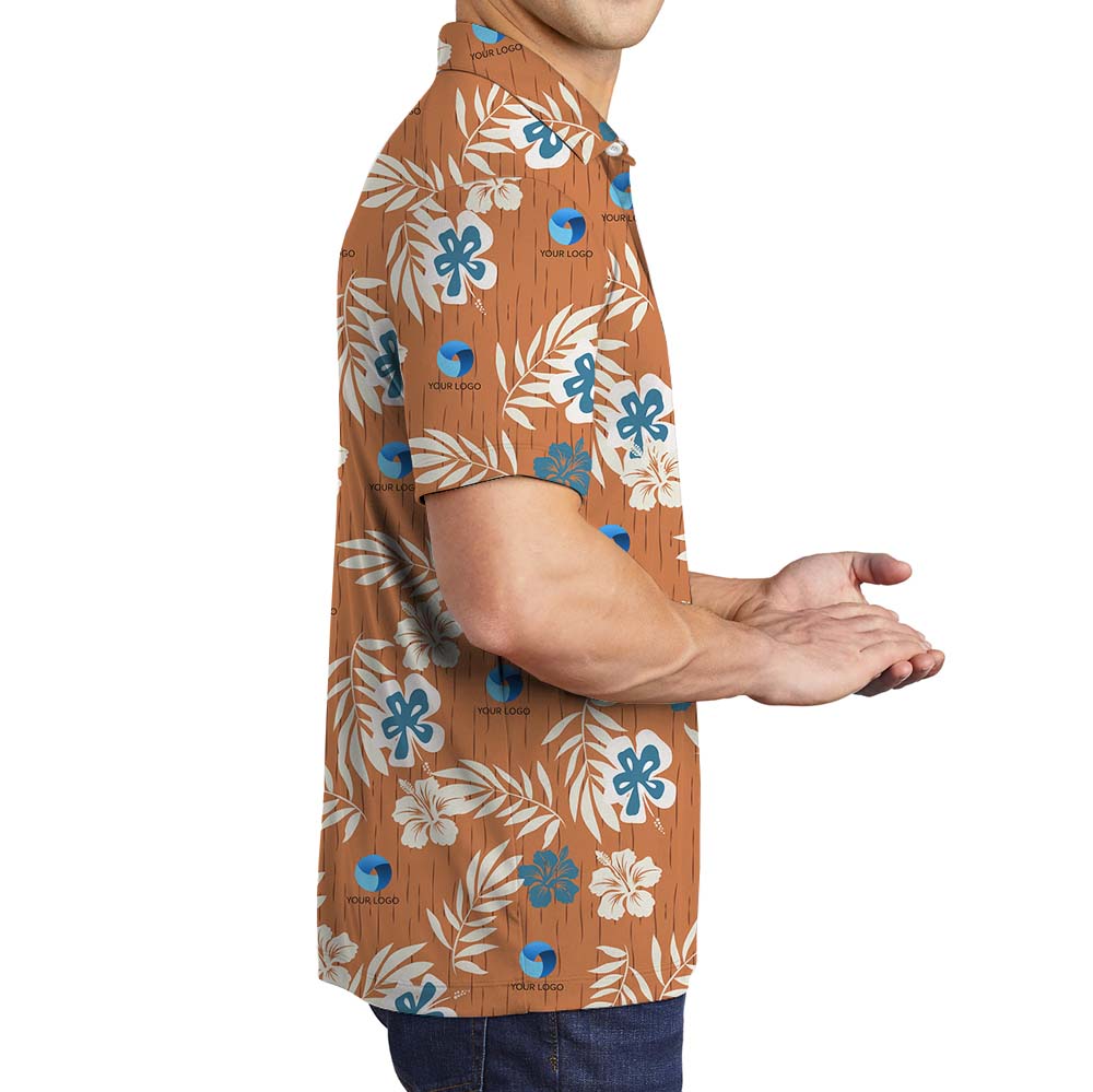 Personalized Orange Polo Shirt With Logo For Branding