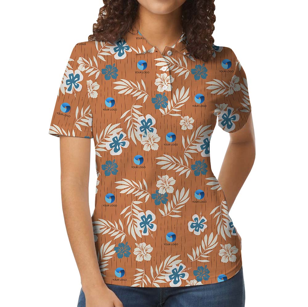 Personalized Orange Polo Shirt With Logo For Branding