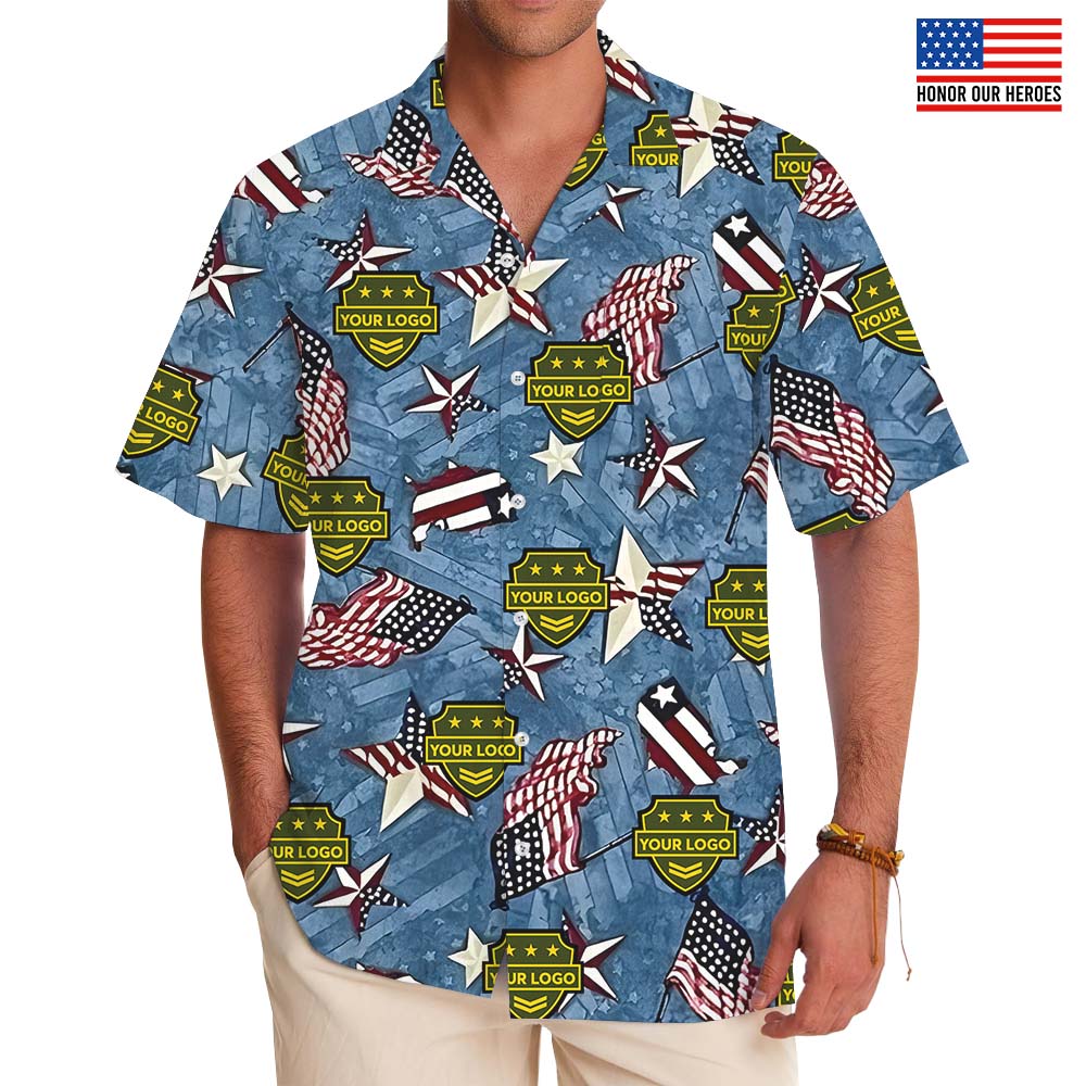 USA Military Button Up Shirt With Custom Logo - variant image 1