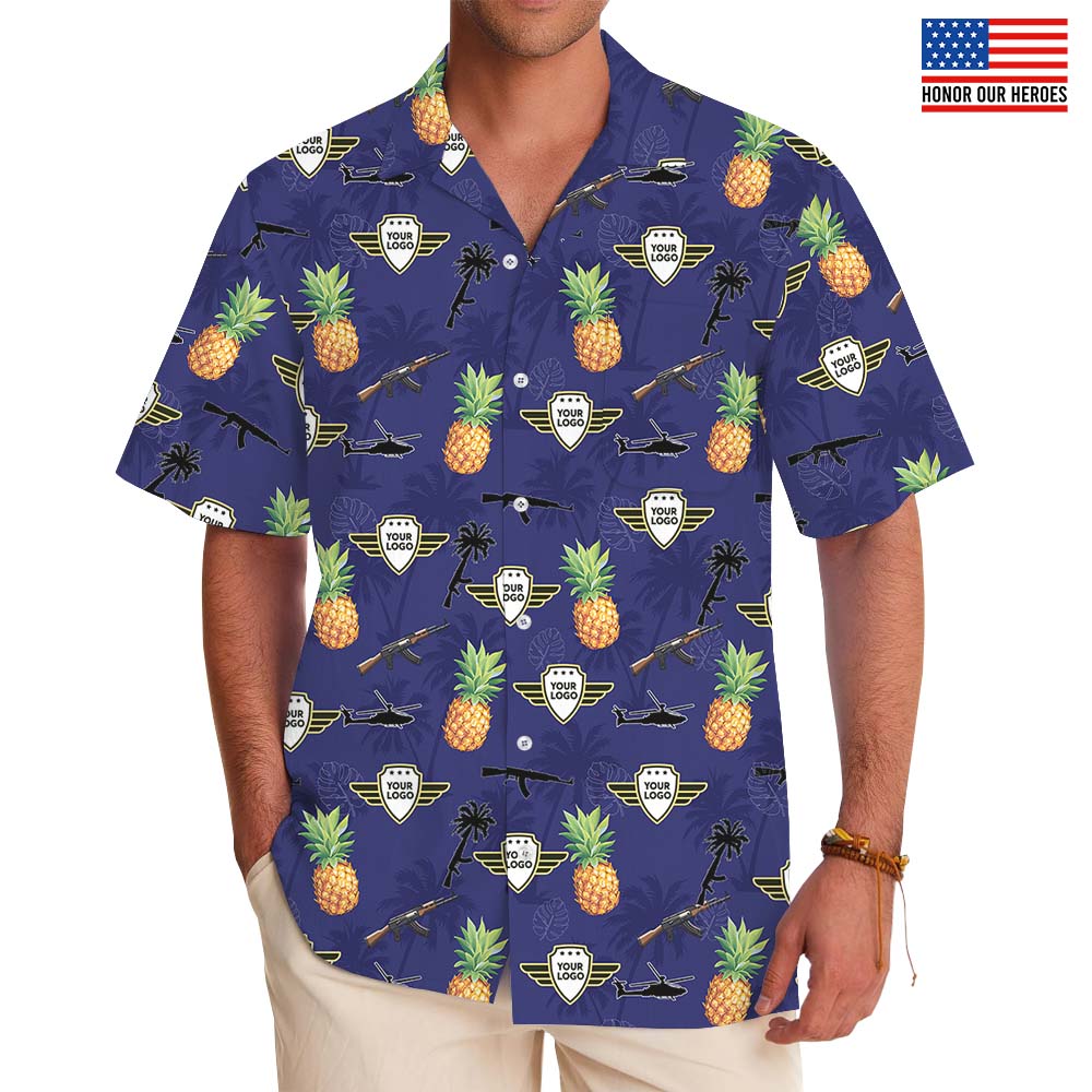 Pineapple Tactical Hawaiian Shirt With Custom Logo - variant image 1