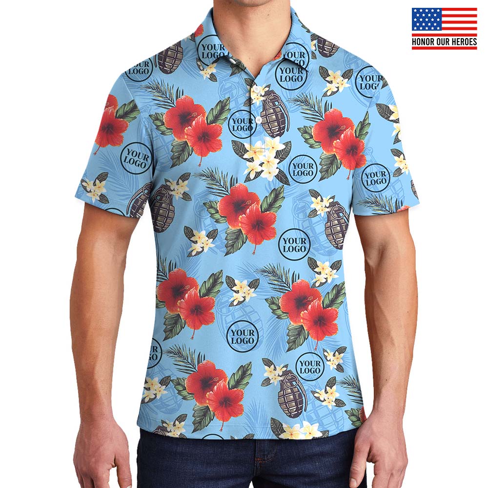 Tactical Tropical Polo Shirt With Custom Logo - variant image 1