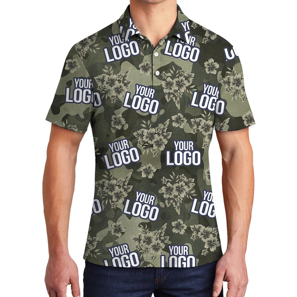Personalized Military Tropical Polo Shirt Camouflage Theme - variant image 1
