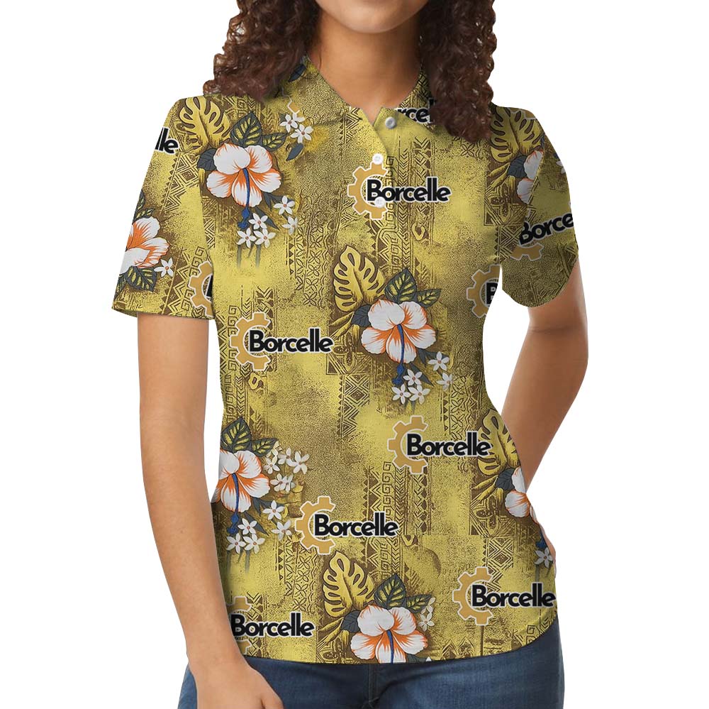 Unique Vintage Custom Logo Yellow Polo Shirt