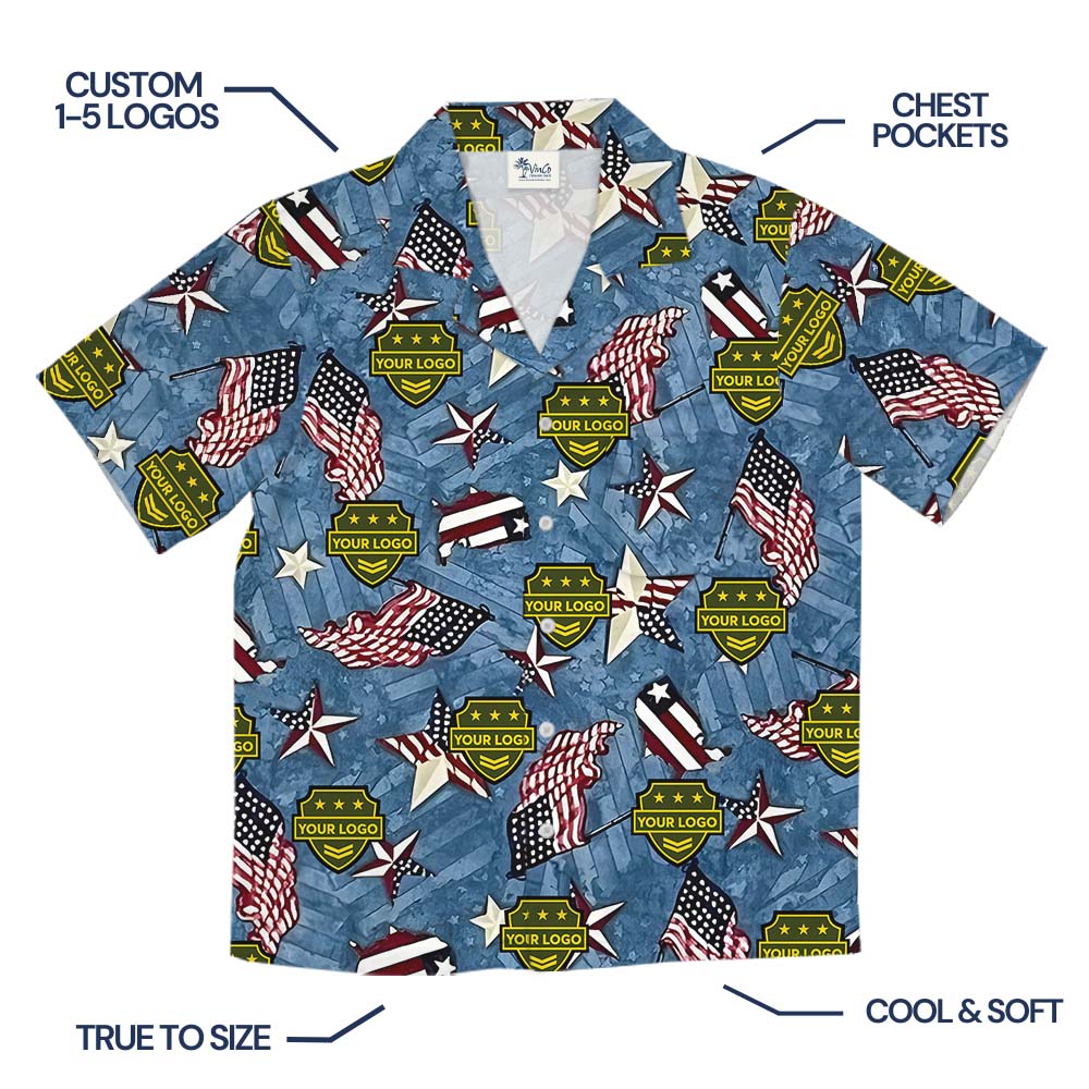 USA Military Button Up Shirt With Custom Logo