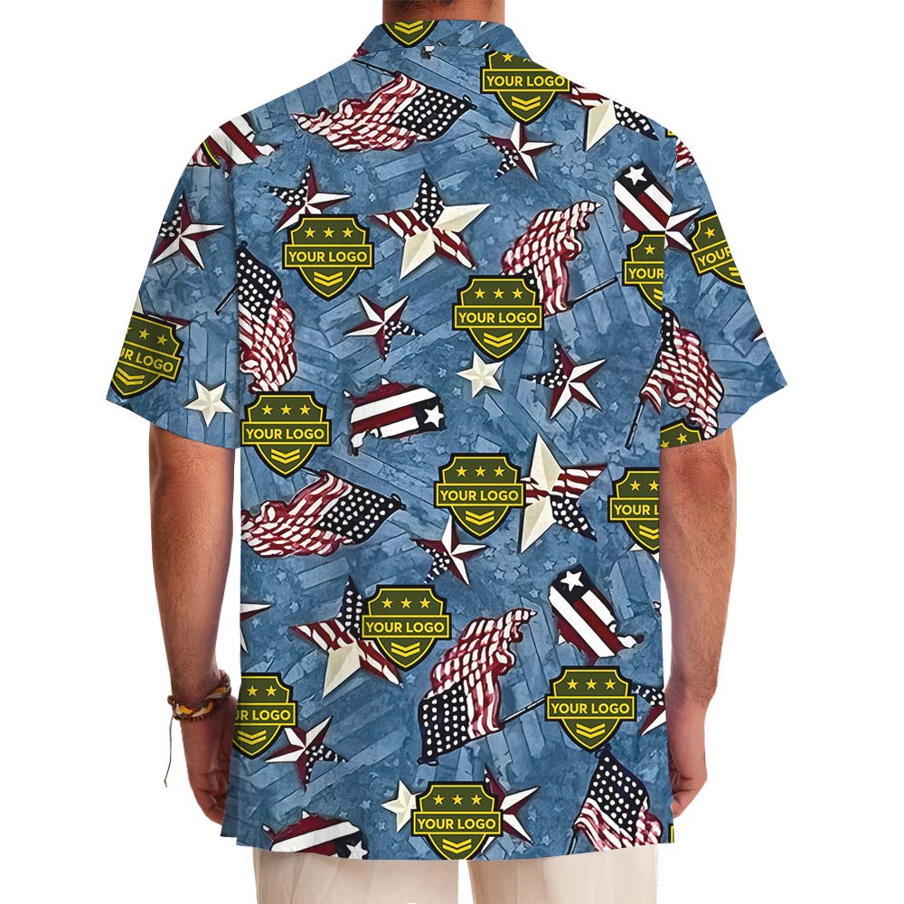 USA Military Button Up Shirt With Custom Logo