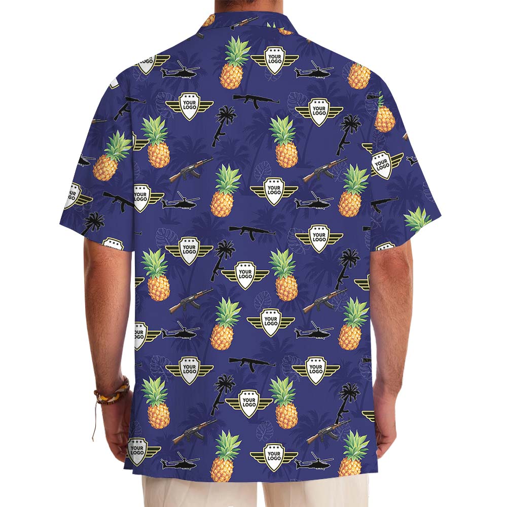Pineapple Tactical Hawaiian Shirt With Custom Logo