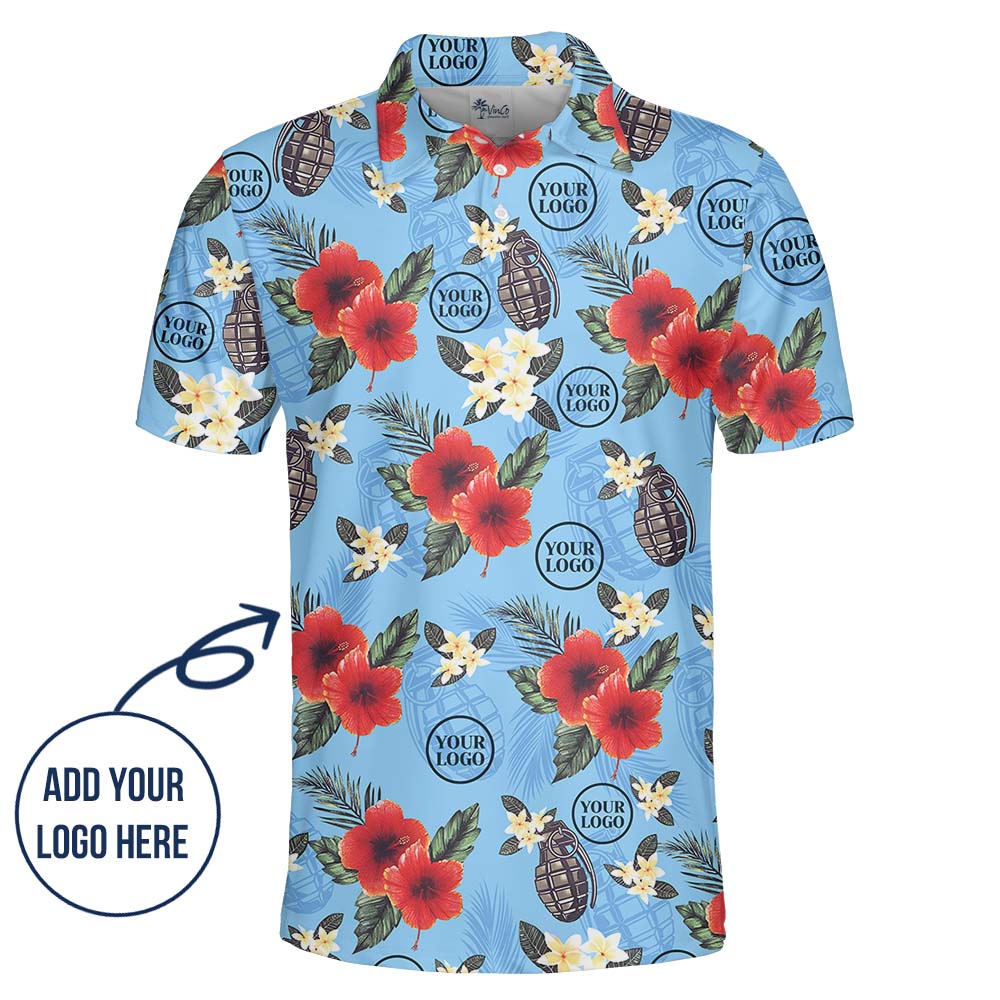Tactical Tropical Polo Shirt With Custom Logo
