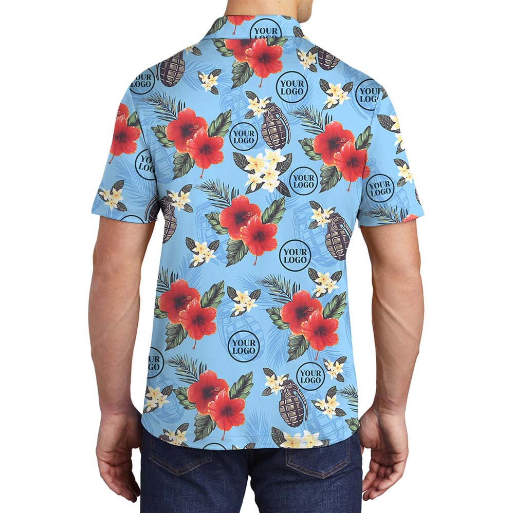 Tactical Tropical Polo Shirt With Custom Logo