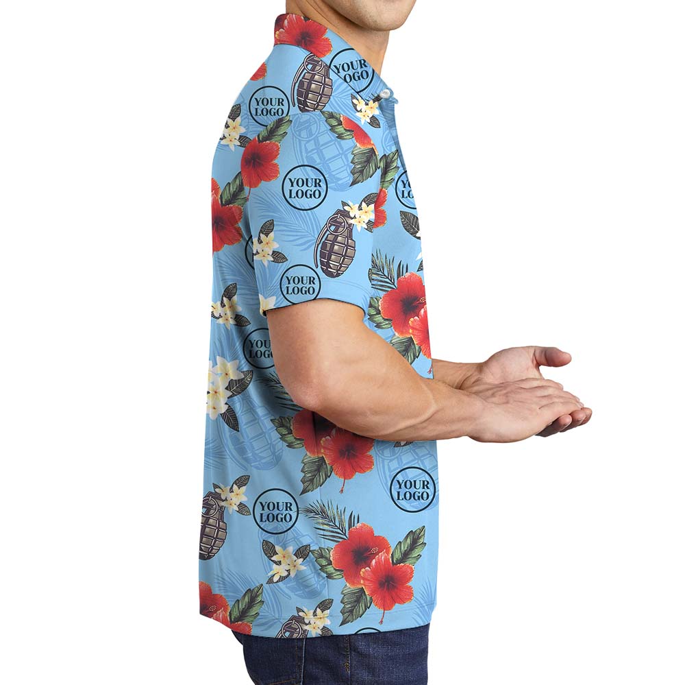 Tactical Tropical Polo Shirt With Custom Logo