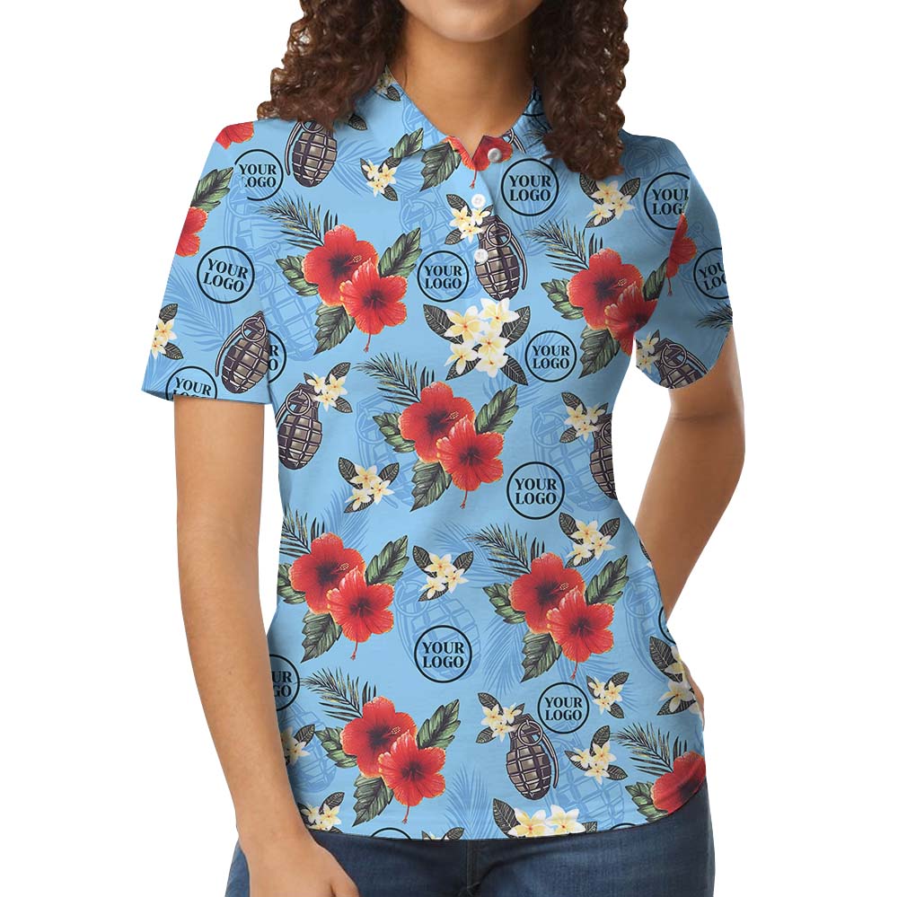 Tactical Tropical Polo Shirt With Custom Logo
