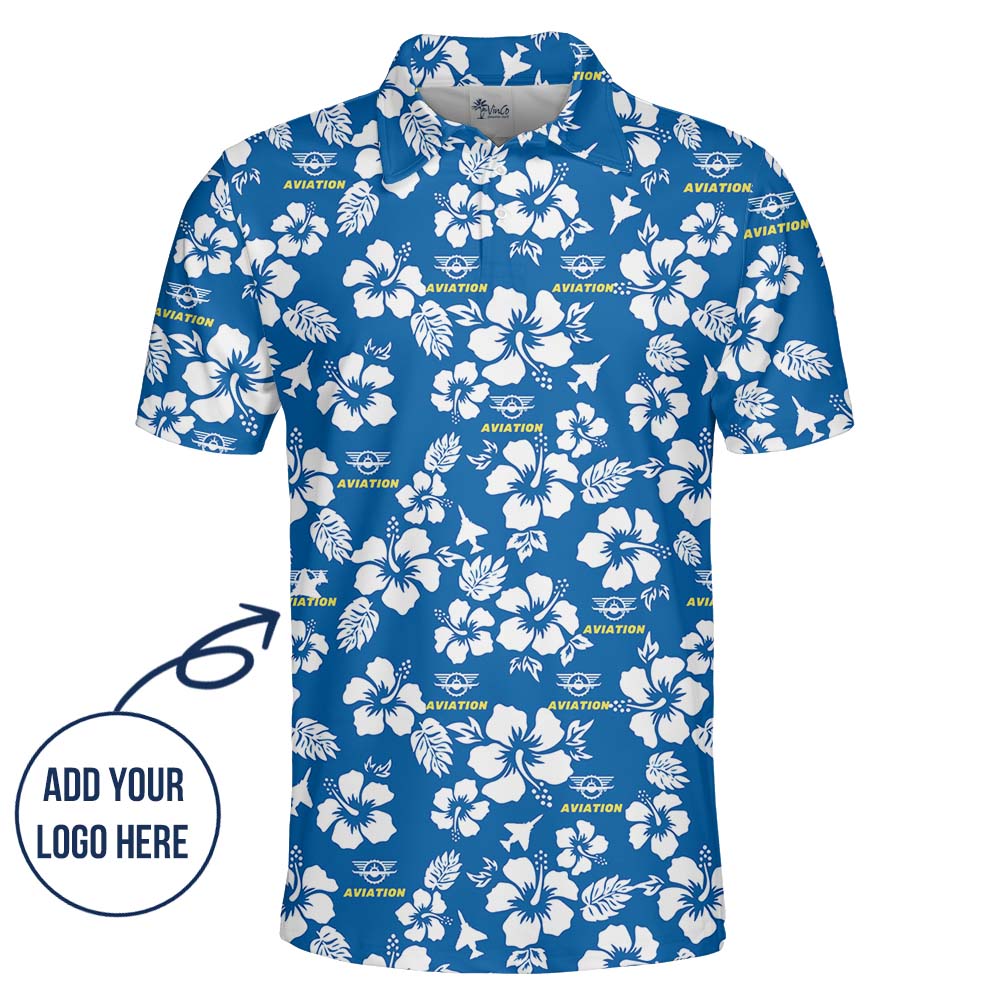 Custom Logo US Air Force Polo Shirt Blue