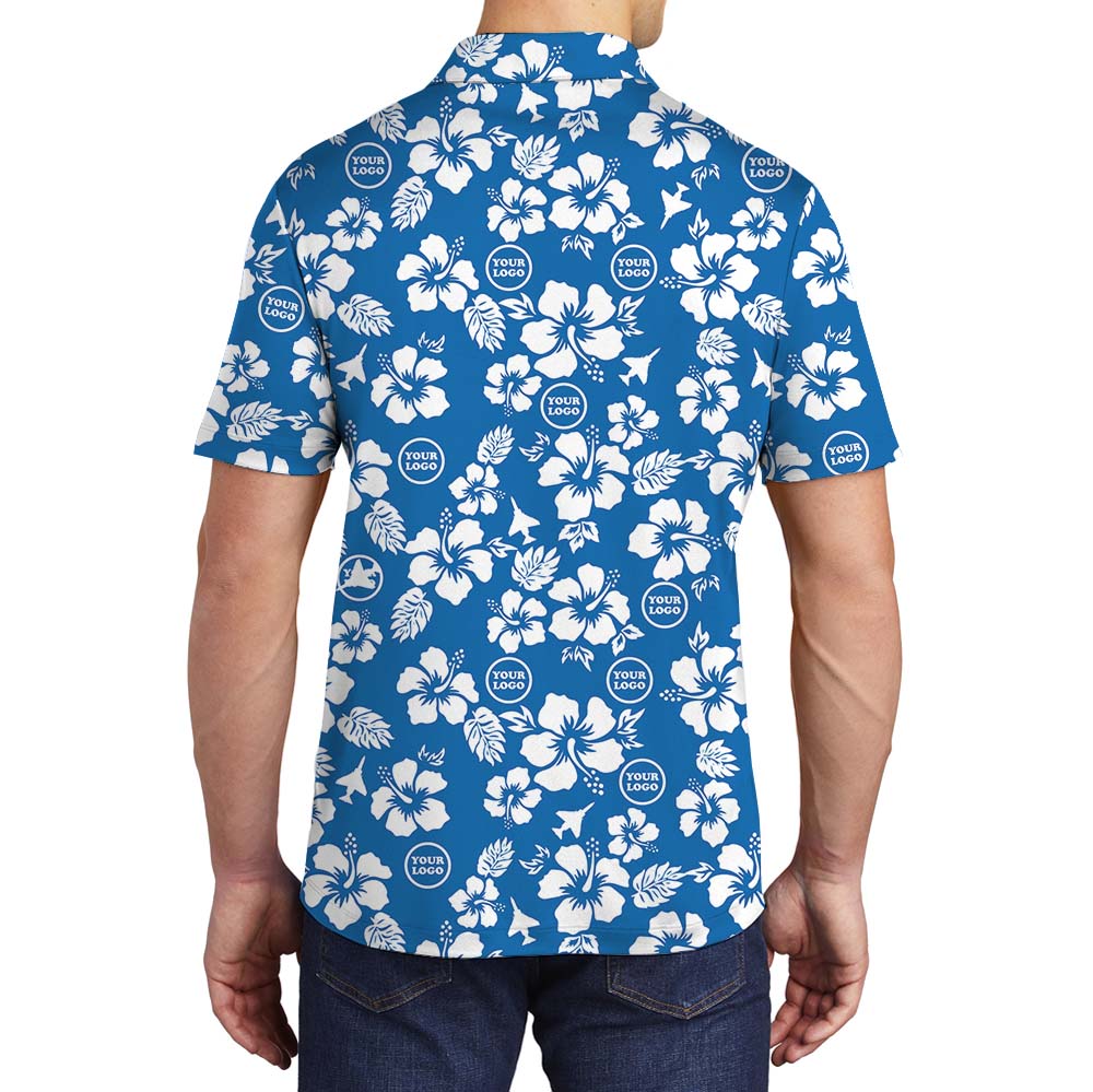 Custom Logo US Air Force Polo Shirt Blue