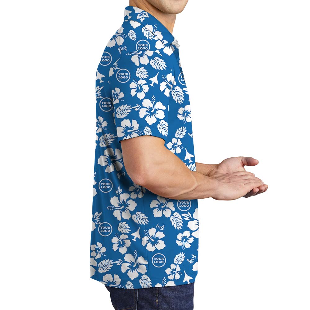 Custom Logo US Air Force Polo Shirt Blue