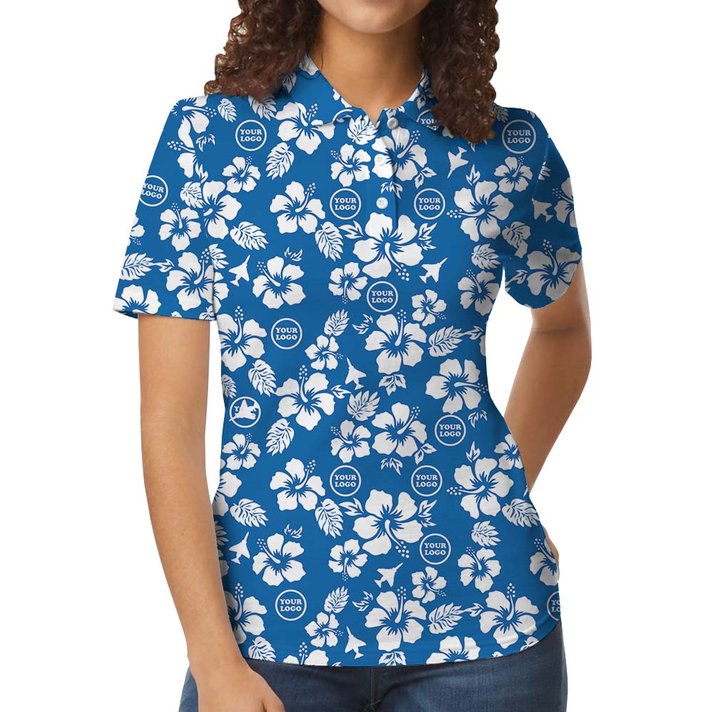 Custom Logo US Air Force Polo Shirt Blue