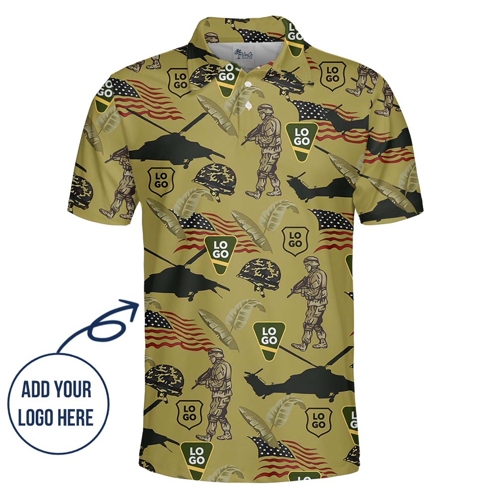 Patriot Jungle Flight Military Polo Shirt With Logo