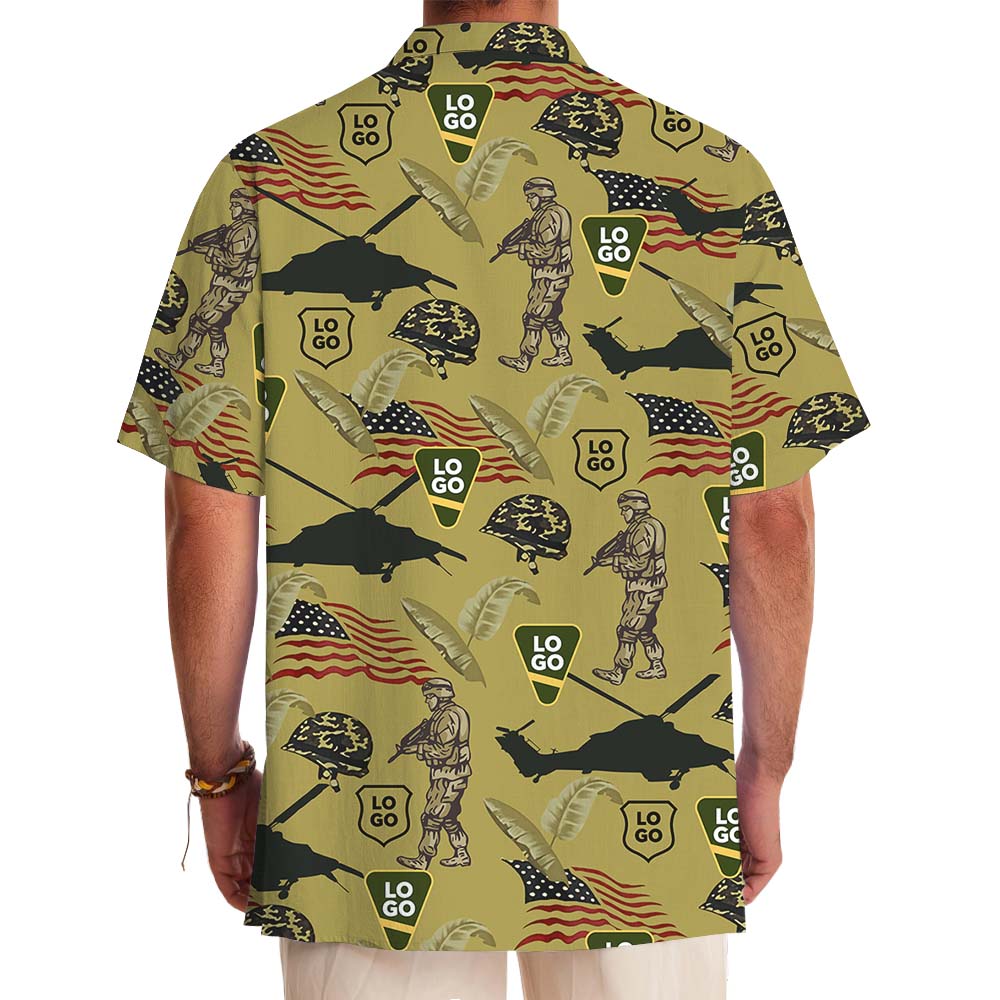 USA Army Hawaiian Shirt With Custom Logo