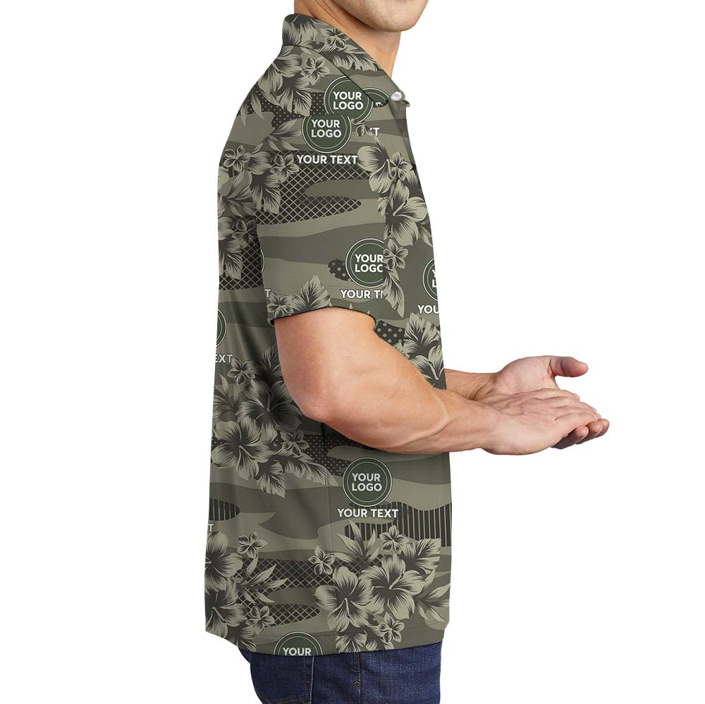 Patriotic Camo Custom Logo Polo Shirt