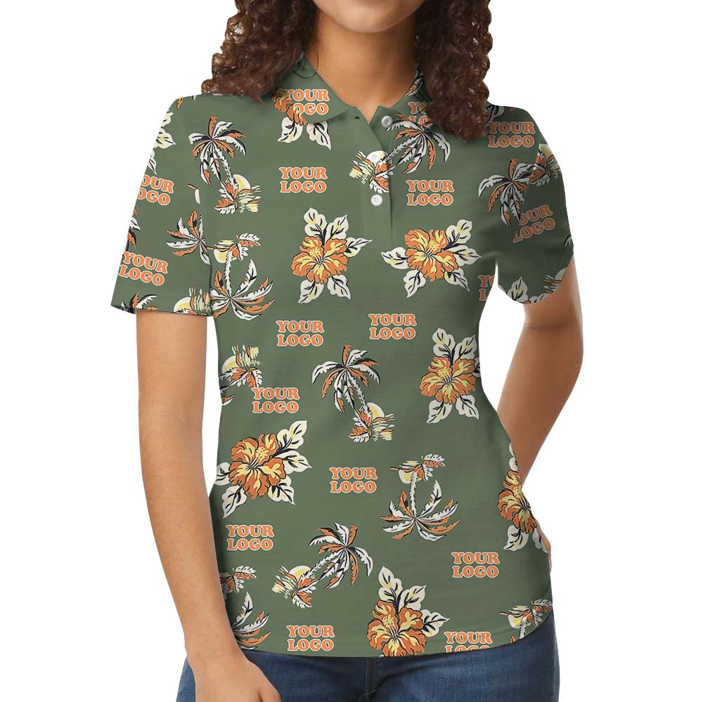 Lush Hibiscus Logo Polo Shirt For Company