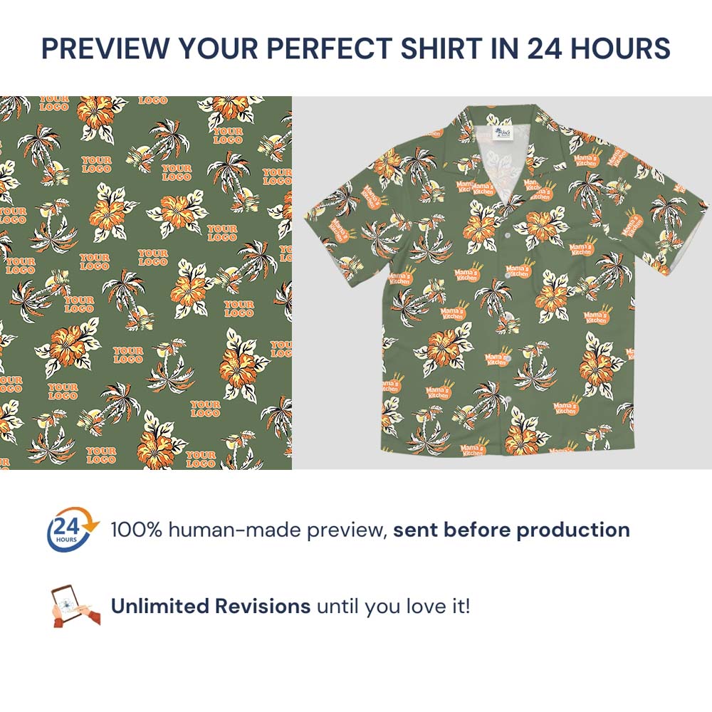 Jungle Bloom Custom Logo Hawaiian Shirt For Brand