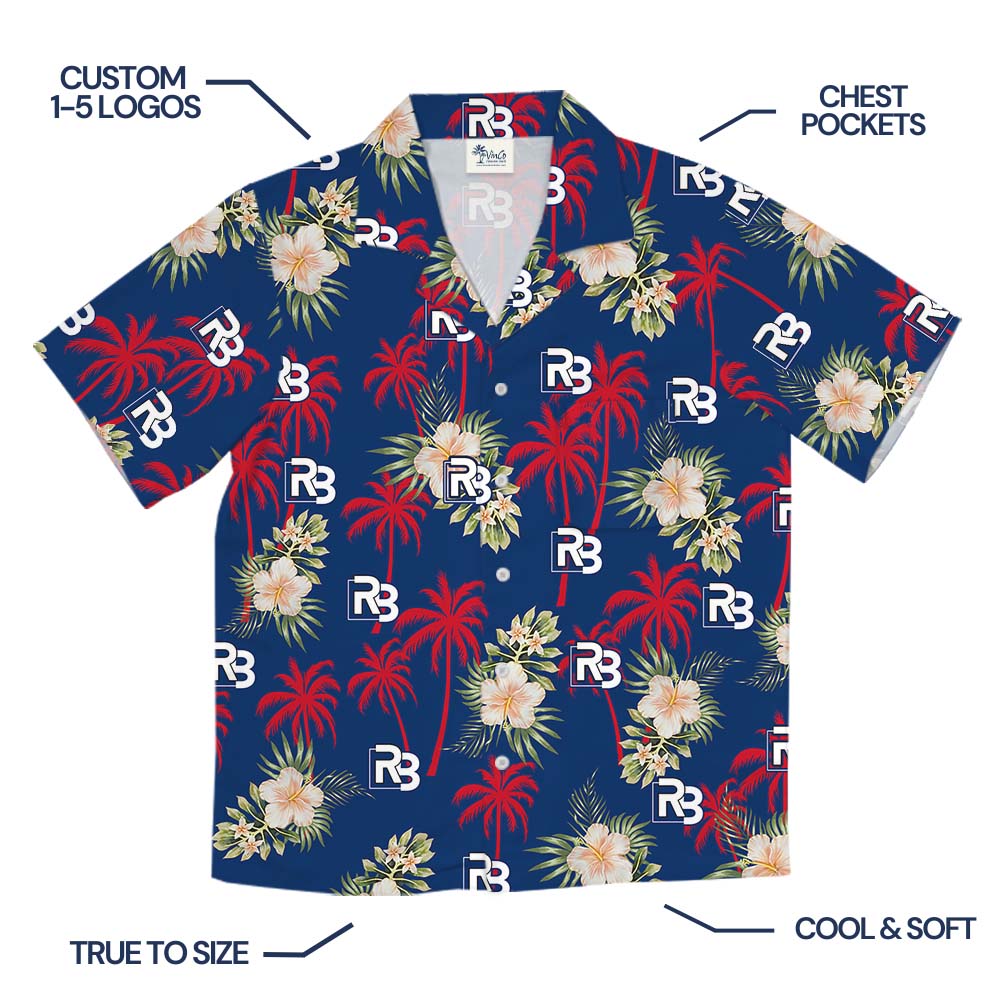 Palm Tree Hibiscus Personalized Hawaiian Shirt For Brand