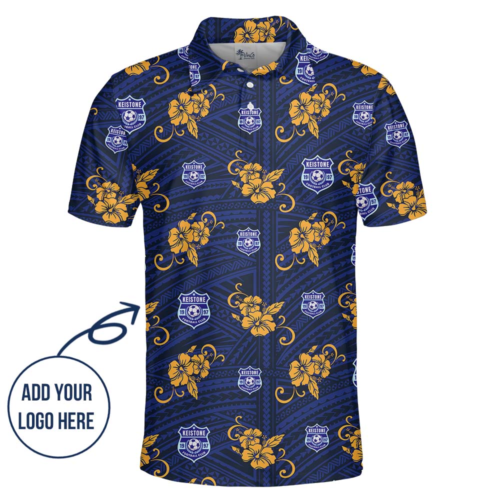 Tropical Charm Custom Logo Polo Shirt For Brand